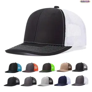 Unisex Stylish Trucker Hat - Mesh Fabric Sports Cap, Adjustable Snapback Baseball Cap with Curved Brim, Breathable Summer Sun Protection for Outdoor Running, Hiking