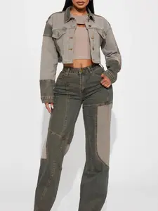 In Reverse Stretch Straight Leg Jeans - Grey/combo