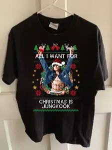 All I Want For Christmas JK Korean Celebrities Shirt, Army gift for fan, Kpop shirt