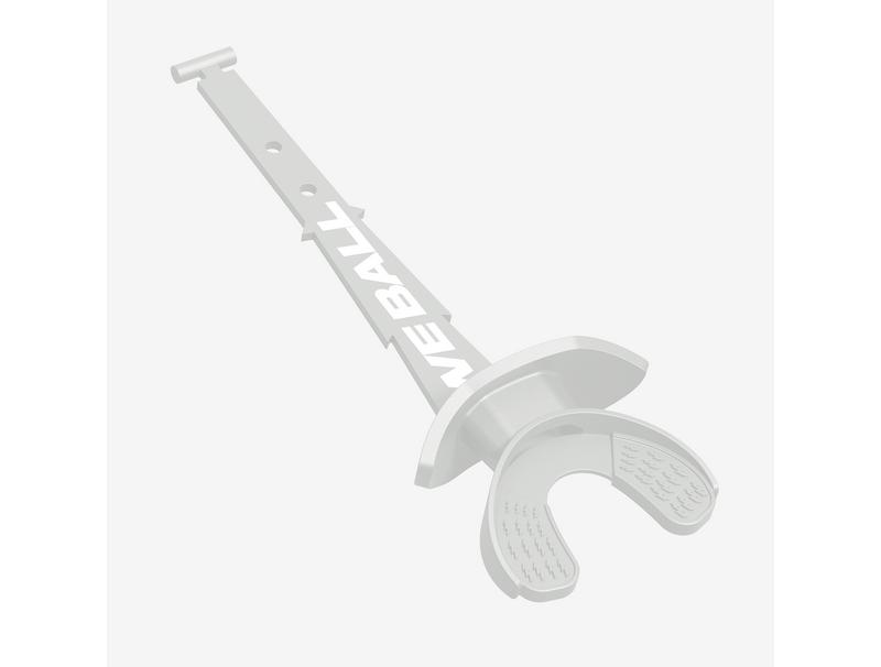 HYPR-FLOW MOUTHGUARD (TRANSPARENT), Youth Lightning Bolt Grip Bite Pads Oversized, Reinforced Strap System TP-EVA Material Protection Mouthpiece