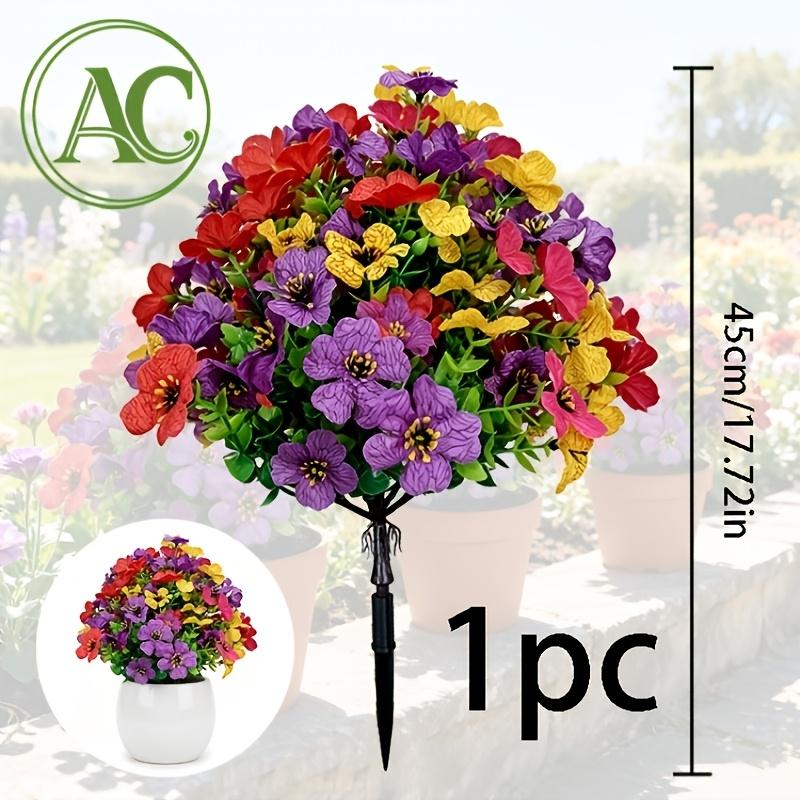 1 Multicolor Mix-and-match Realistic Violet with Indoor and Outdoor Garden Decoration Spring and Summer Holiday Ornaments Mother's Day Anniversary Housewarming Wedding Birthday Party All-season Decoration (excluding Containers), Artificial Flowers.