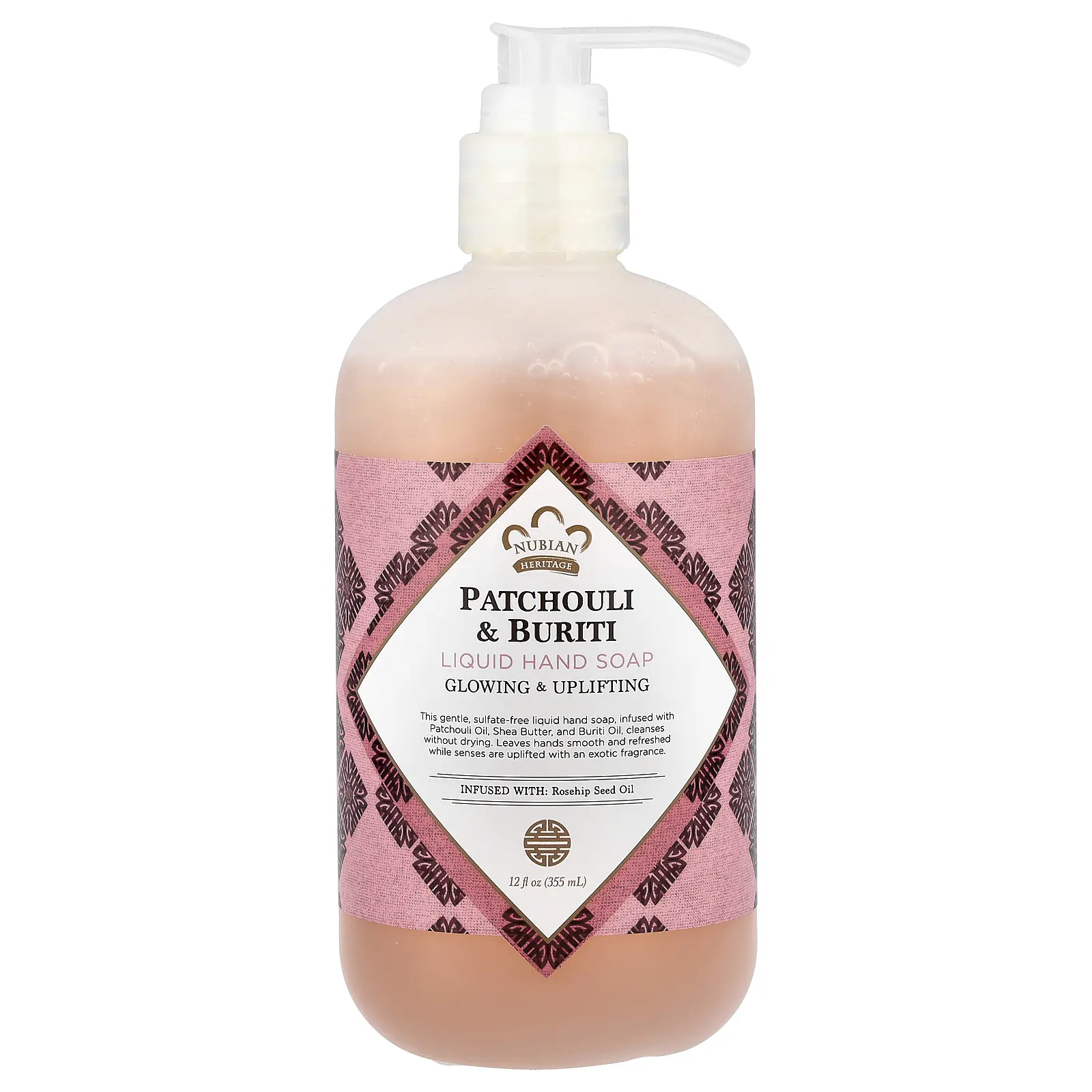 Nubian Heritage Liquid Hand Soap, Patchouli & Buriti, 12 fl oz (355 ml) Nubian Heritage Liquid Hand Soap, Patchouli & Buriti, 12 fl oz (355 ml)
