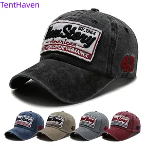 2026 Washed Old Letter Sticker Embroidered Duckbill Cap, Trendy Men's Streetwear Cap with Coated Finish, Outdoor Sunshade Hat