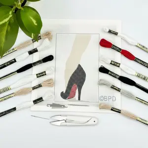 Christian Louboutin Shoes Needlepoint Kit w/Red Sole