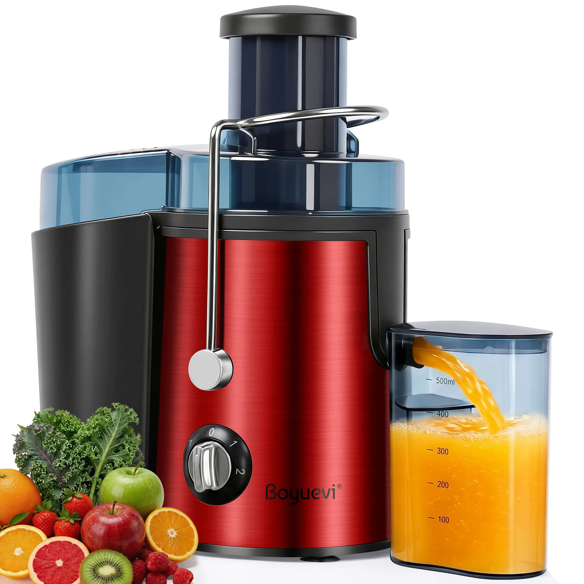 800W Centrifugal Juicer Machine - BPA-Free Juice Extractor with 3" Wide Feed Chute for Whole Fruits & Vegetables, 30oz Juice Jug, Easy to Clean