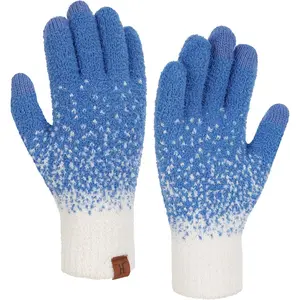 Womens Winter Warm Touchscreen Gloves Knit Working Texting Thermal Gloves for Women Cold Weather Gifts