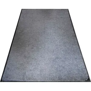 Global Industrial 800478GY 0.38 in. Thick 4 x 6 ft. Plush Entrance Mat, Gray