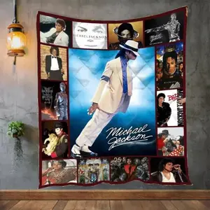 Michael Jackson Blanket King Of Pop Music Art Ultra Soft Warm Throw For Bedroom Sofa Fans Gift Flannel