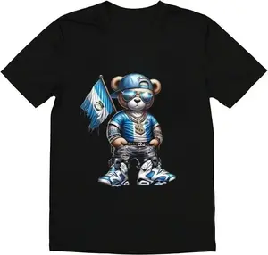 Fashion Designer T-Shirts - Cotton Graphic Tees with Guatemalan Pride Teddy Bear Tee, Cool Patriotic Men's Gifts, Ideal for Everyday Wear Top Tshirt Plus Size Casual Street Style Casual Clothing