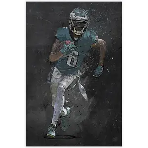 DeVonta Smith Canvas Poster Wall Art Decor Print Picture Paintings for Living Room Bedroom Decoration
