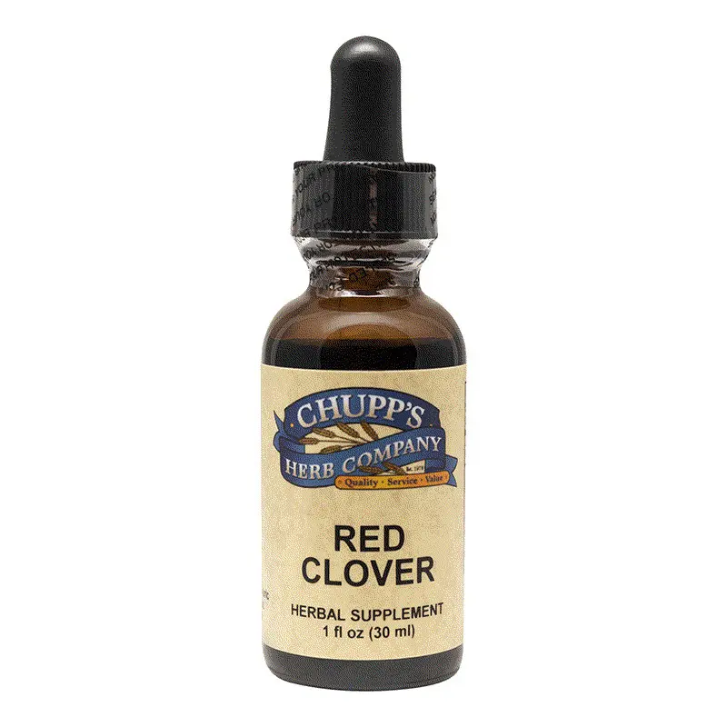 Chupp's Herb Company Red Clover Herbal Supplement 1 fl oz 30 ml Natural Remedy with Red Clover Properties for Daily Wellness
