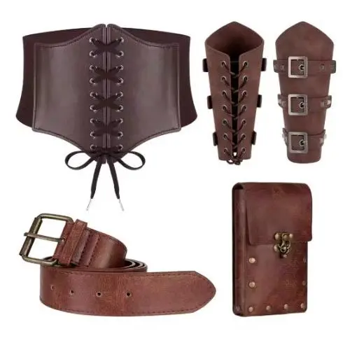 Brown 4 piece set (115cm waist belt)