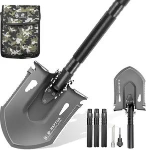 GBC-45 HX OUTDOORS Survival Tactical Shovel, Multifunctional Folding Camping Shovels, Foldable Camp Shovel with Aluminium Alloy Handle