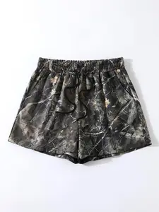 Women's Solid/ Plants Print Shorts, Casual Comfy Breathable Shorts for Daily Wear, Ladies Bottoms for Summer
