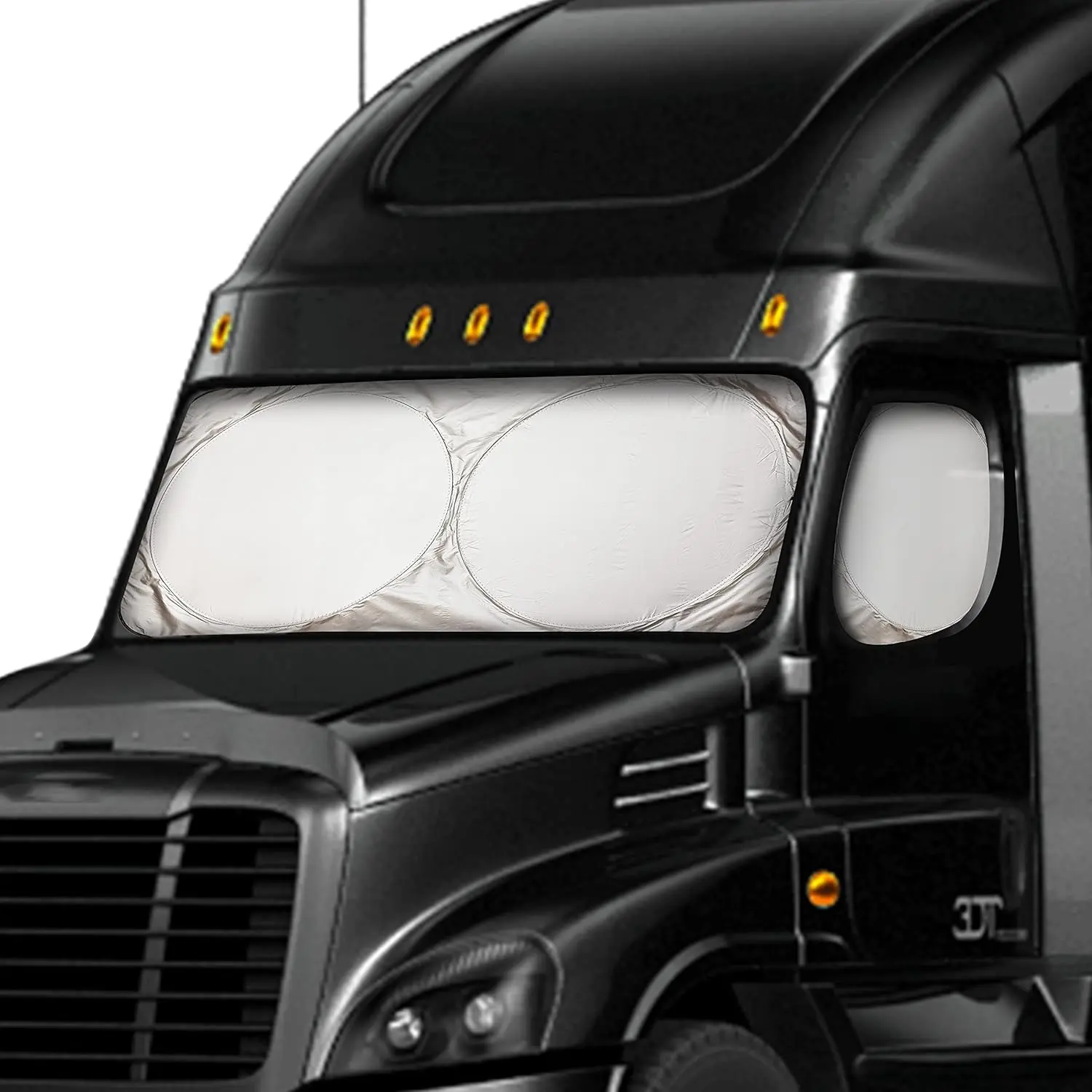 Semi-Trailer Sunshade for Full Windshield and Side Windows | 240T Maximum Sunshade Coverage | Blocking Solar Heat Radiation | Windshield Sunshade Umbrellas Sun Visors Protective Covers International Trucks car cool sun  blind Protector windshield  shade t