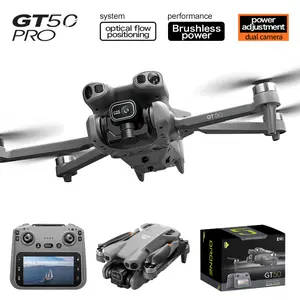 GT50 PRO RC Drone with Built-in Screen Remote, Brushless Motor, 360 Obstacle Avoidance Dual HD Camera Foldable Quadcopter for Beginner Pilots