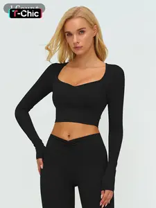 Spring Autumn Cross-Border Fleece Long Sleeve Yoga Top, Outdoor Running Fitness Outerwear, Casual Sporty Hoodie for Women, Casual Workout Tops, Athletic Yoga Tops