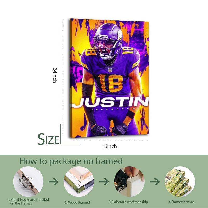 Justin JeffersonRetro Poster Aesthetic Print Wall Decor Neutral and Minimalist Design Piece to Elevate Your Home Office Dorm Or Any Blank Wall