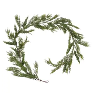 212 MAIN 72 in. Faux Cedar Look Iron Garland Set of 2 - Artificial Cedar Wreaths, Garlands & Swags, Plastic Plants for Home, Festive Decorations