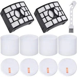Filter Replacement for Shark Rotator DuoClean Lift-Away NV601 NV700 NV771 UV700 ZU701 Zero-M Speed Upright Vacuum Cleaner, 2 HEPA Filters, 4  & Felt Filters, Compare to Part # XFF600 & XHF600