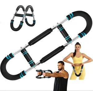 Arm Trainer, 60-110lb Adjustable Chest Workout Equipment, Arm Trainer, Arm Strength Trainer, Portable Power Twister Bar,Portable Spring Resistance for Home Workout Equipment