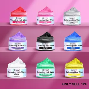 Colorful Hair Wax, 9 Colors Hair Dye Wax, Water-soluble Hair Dye Cream, Easy To Color, Wash, Safe for Hair and Skin, Non-polluting Hair Color Wax