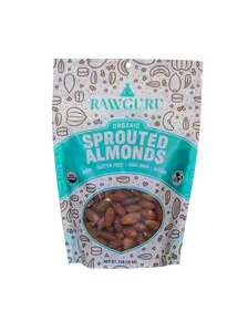 Rawguru Organic Sprouted Almonds - 16 oz Protein Snack