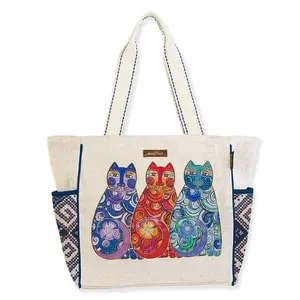 Laurel Burch Olas De Colores Large Tote Bag