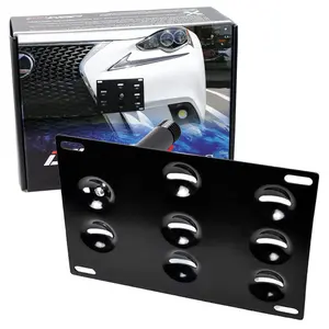 iJDMTOY No Drill Front Bumper Tow Hook License Plate Mounting Bracket Adapter Kit For 2006-up Lexus is (Excluding 08-13 is w/F-Sport Bumper) and 11-17 CT