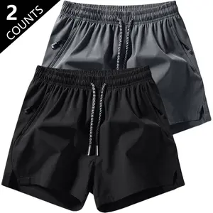 2-Pack Men’s Quick-Dry Drawstring Shorts | Highly recommended—these shorts with zippered pockets are a summer essential for fitness and everyday gatherings.