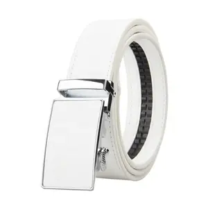 High Quality White Belt for Men – Adjustable Stylish Casual & Formal Wear Belt with Silver Buckle – Perfect for All Occasions