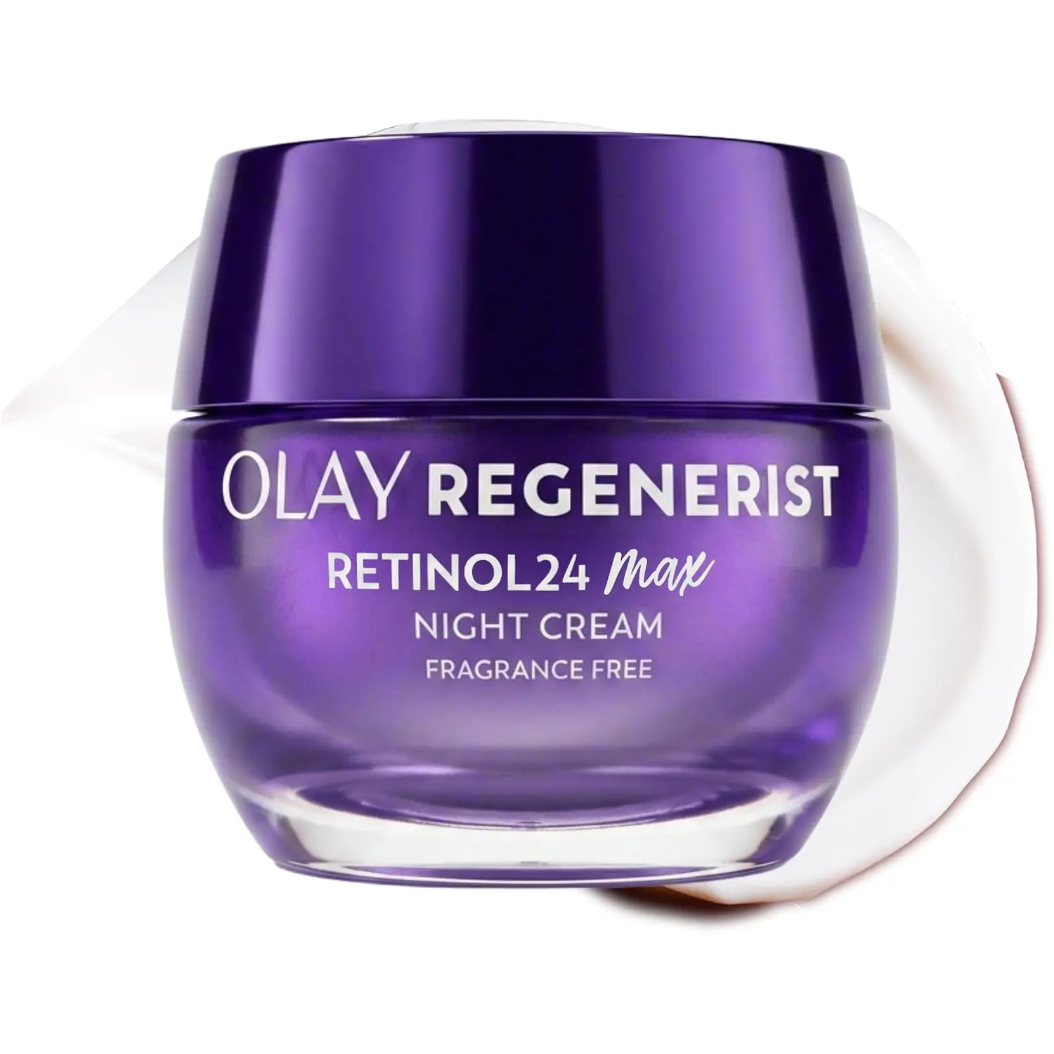 Olay Retinol Night Cream for Women, MAX, Anti-Aging Face Mousturizer, Fragrance-Free, Non Greasy - Anti-Wrinkle, Smooth Fine Lines, Hydrating Skin Care - Triple Collagen Cream, Niacinamide, 1.7oz