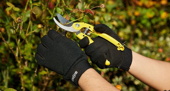 COOLJOB Thorn Proof Garden Gloves with Palm Cushion for Men, Rose Pruning Work Gloves with Touchscreen Fingers (Black) COOLJOB Thorn Proof Garden Gloves with Palm Cushion for Men, Rose Pruning Work Gloves with Touchscreen Fingers (Black)