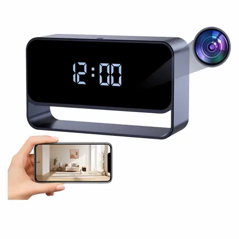 Security Camara Clock 1080P Wireless with Night Vision and Motion Detection Features