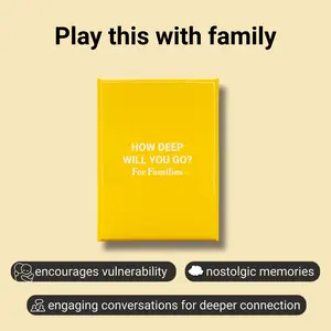 HOW DEEP WILL YOU GO? For Families - 99 Deep Conversation Starting Cards For Family Gatherings, Events, Holidays, Siblings, Parents, Get To Know Family Better