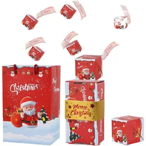 Surprise Gift Box Explosion, Surprise Box Gift Box for Money, Folding Bouncing Pop-Up Explosion Gift Box, Gifts Boxes for Christmas Birthday Anniversary Valentine Proposal (12pcs) (Red)