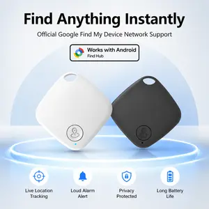 Diamond-Shaped Portable Bluetooth GPS Tracker Necklace - Wireless, IP67 Waterproof, 150-Day Battery, Android Compatible, Anti-Loss, Remote Control, Hanging Mount Smart Wearable Device
