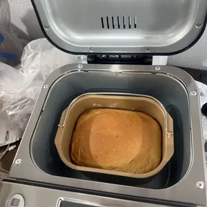 Bread Maker Machine, Stainless Steel Automatic Bread Machine with 15 Menu Options, 3 Loaf Sizes up to 2 Lb, 3 Crust Colors, Removable Nonstick Baking Pan & Kneading Paddle