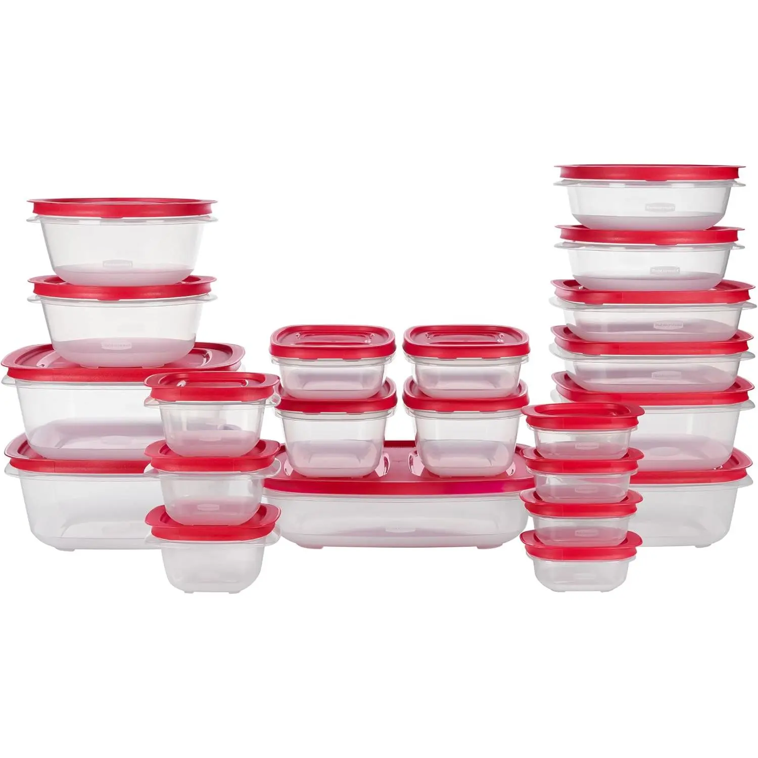 44-Piece Food Storage Container Set with Lids, Plastic Kitchen Meal Prep Containers for Leftovers, Pantry, Refrigerator and Freezer Storage