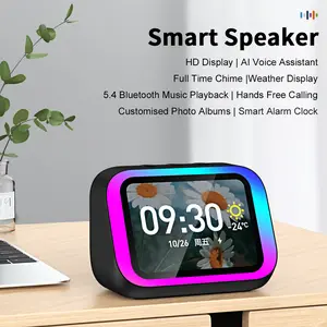 TF26 Smart Large-Screen Bluetooth Clock with Bluetooth Screen Temperature Display APP Control Table Speaker Bedroom Office Decor Homedecor
