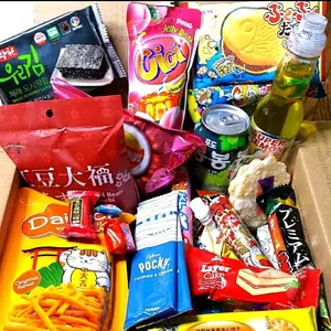 100Pcs Mega Asian Snack Reman, Drink, Mochi and Chip Box