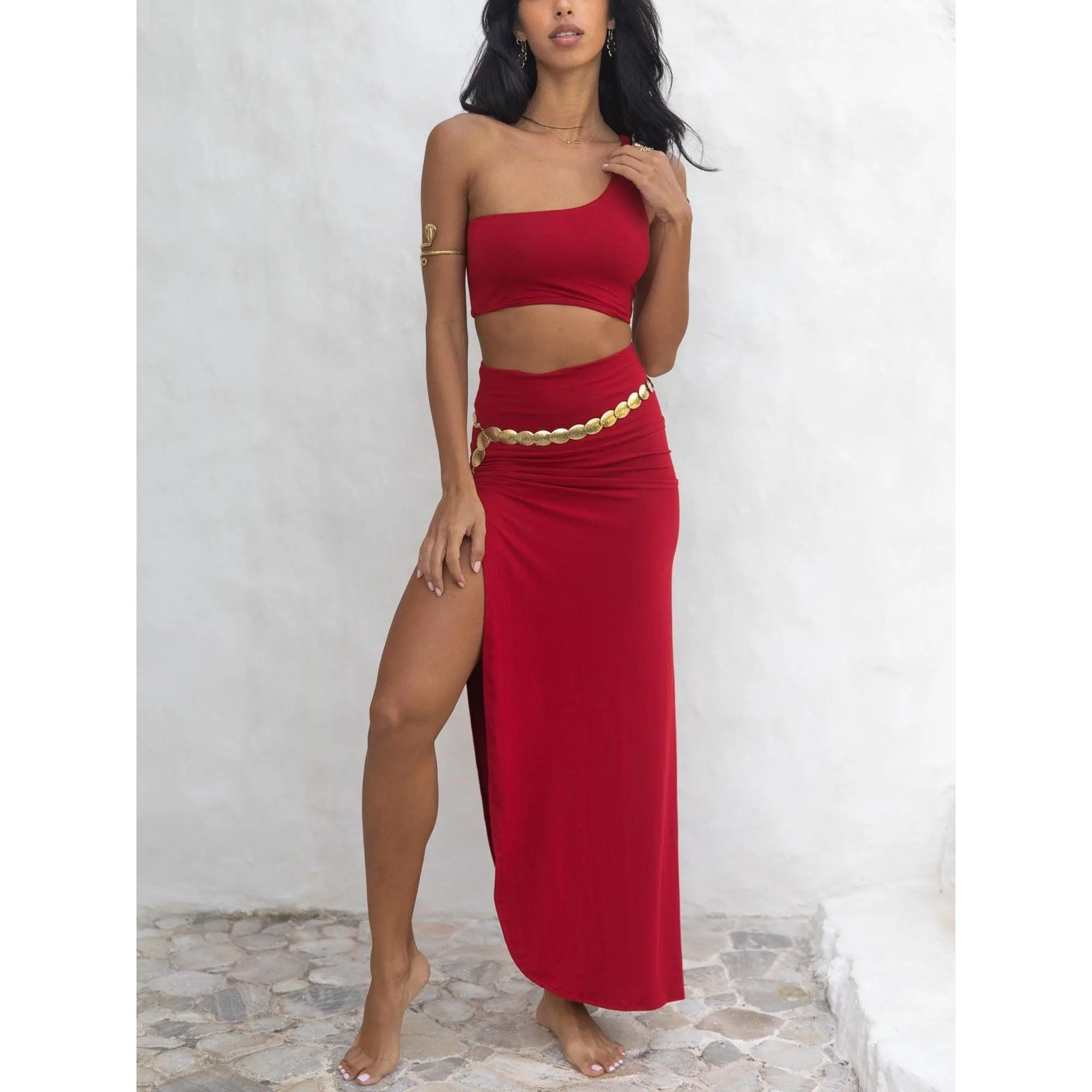 Nefertiti Skirt - Crimson Red