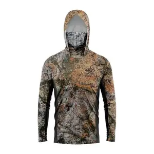 Bassdash Men's Hunting Shirt with Face Mask, Long-Sleeve Camouflage Fishing Hoodie, UPF 50+ UV Protection, Breathable Mesh Panels, Birthday Gift, Fishing Apparel, Fishing Gear soccer jersey clothing