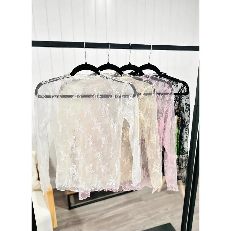 Lace Reverie Sheer Mesh Top