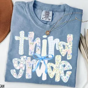 Comfort Colors Third Grade Teacher TShirt, 3rd Grade Teacher T-Shirt, 3rd Grade TShirt, Third Grade T-Shirt, Elementary School Coquette Bow