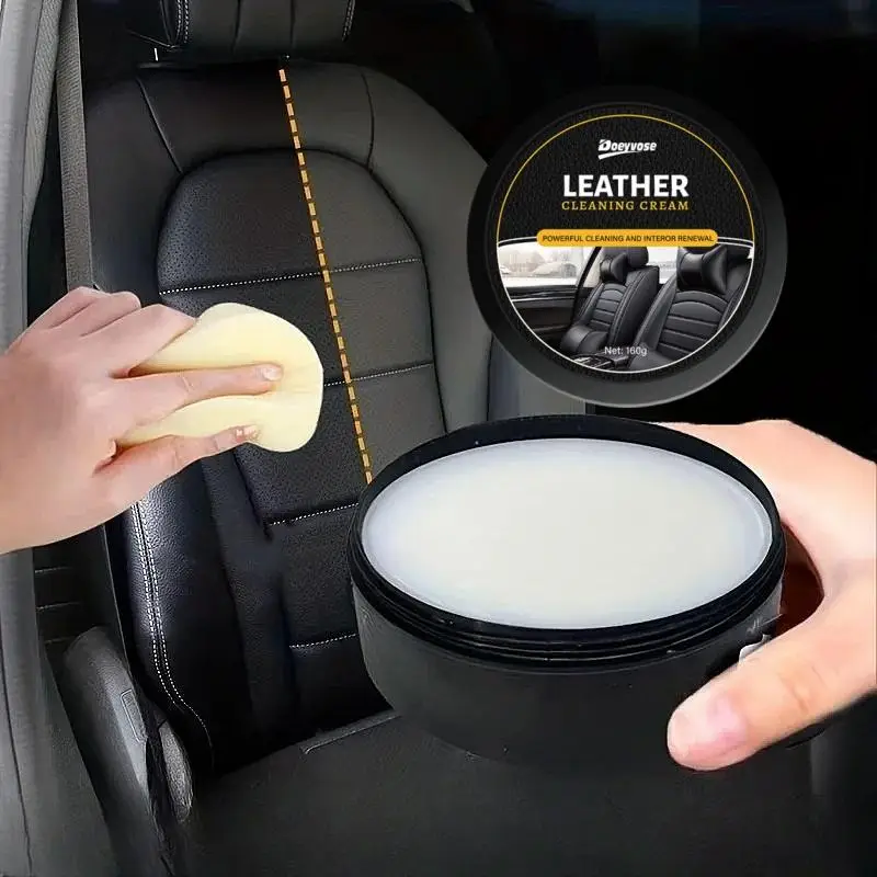 Car Leather Cleaning Cream, Multifunctional Car Leather Care Cream, Suitable for Car Seat, Leather Bag, Handbag, Clothes, Shoes