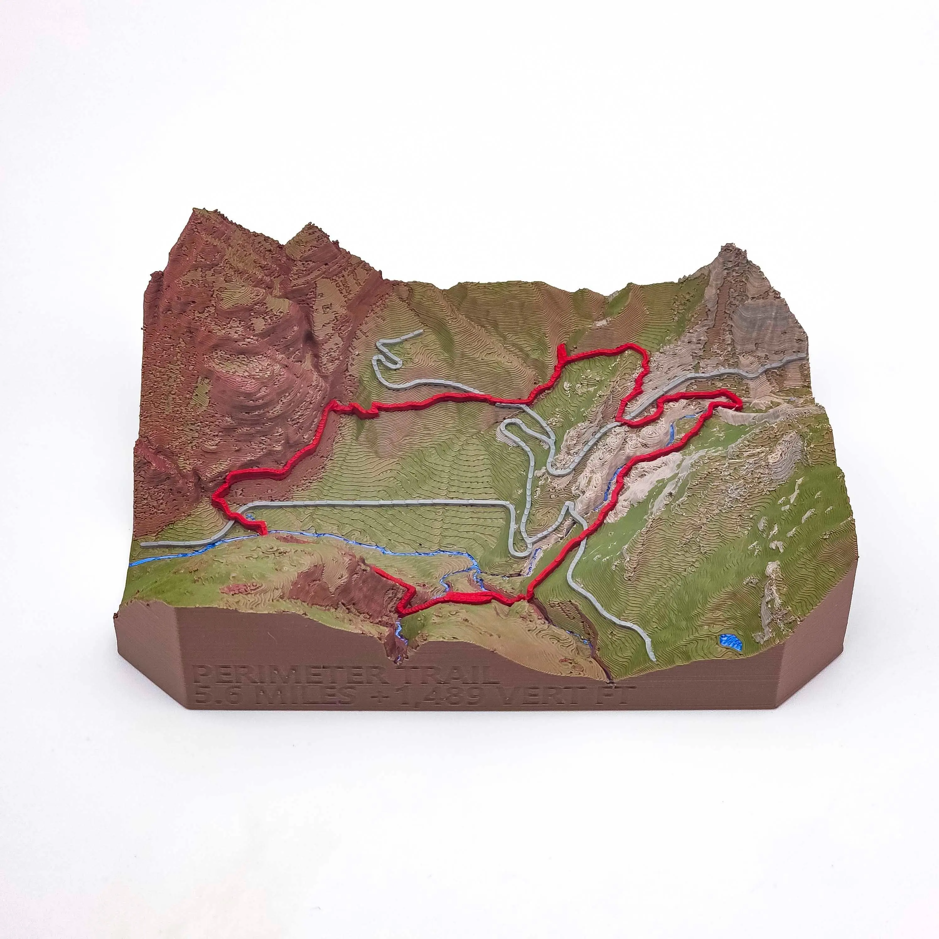 Ouray Perimeter Trail - 3D Printed Topographical Map - TrailSculpt