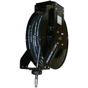 American Lube Equipment 3/8" x 50' Advantage2 Plus Double-Arm Grease Reel with Rubber Hose TIM-3936-50