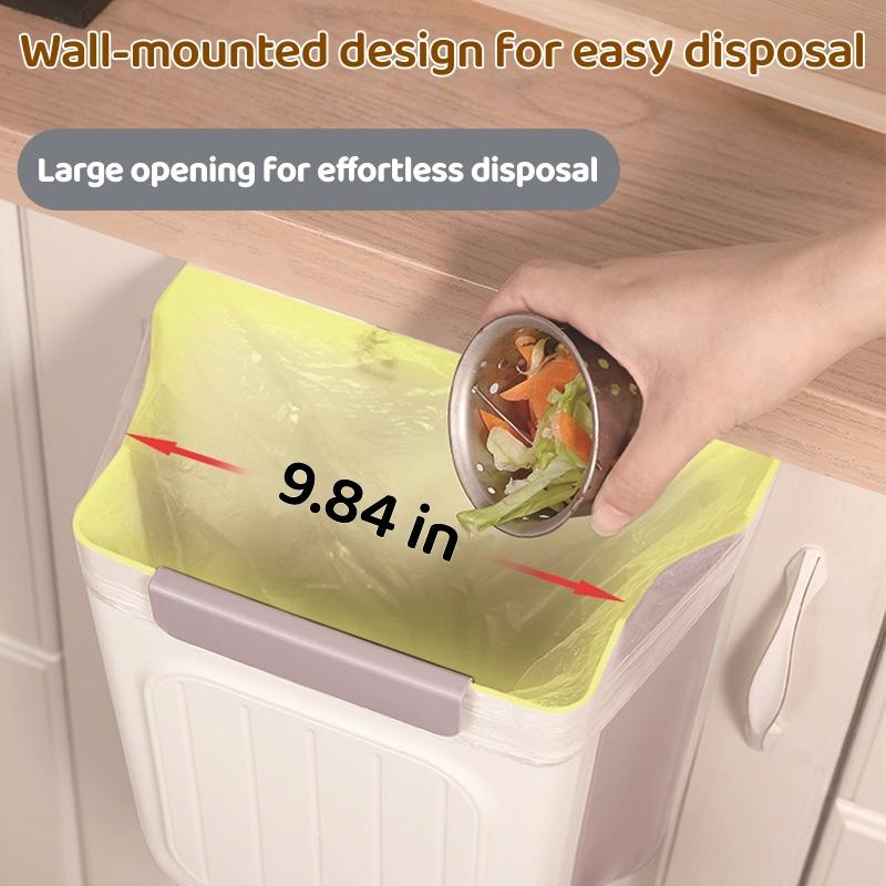 Foldable Kitchen Trash Can, Space-saving Kitchen Accessory for Home touchless trash Duty Garbage Can Touchless Slim Trash Can commercial Set,Collapsible Garbage Bin for RV, Bathroom & Car - Space Saving Waste Bin