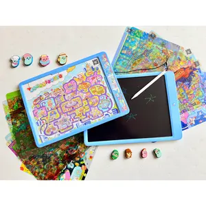 Beansie Busy Board Family Pack | Ultimate Adventure Set with 2 Starter Kits, 2 Sided Board, Magnetic Play, Dry Erase Markers, & Interactive Game Sheets